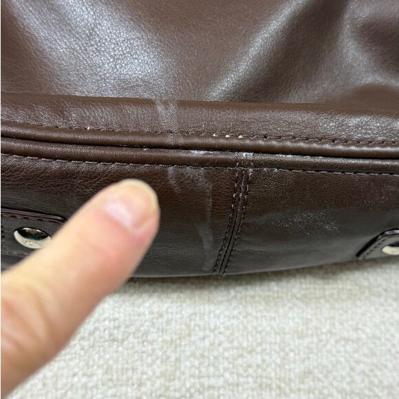 Coach Women Brown Zoe Hobo Shoulder Handbag Leather Purse Classic Bag Designer - Picture 5 of 9